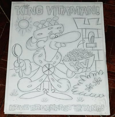 Image of KING VITAMAN 11x14 PENCIL SKETCH