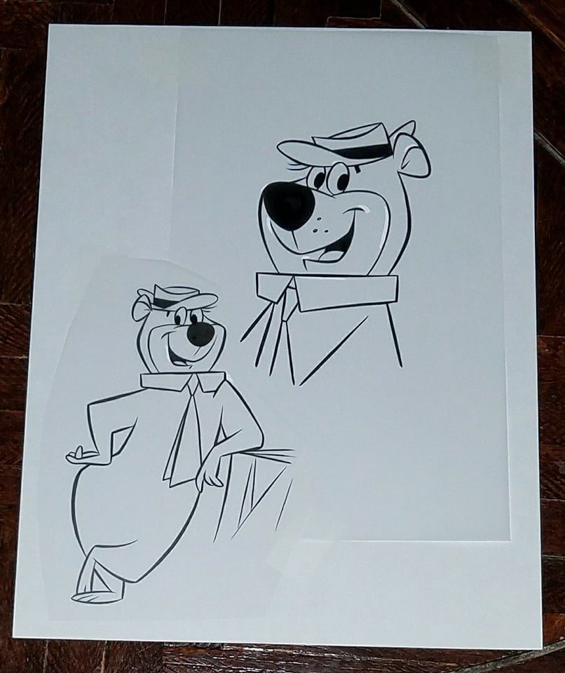 YOGI BEAR 8.5x11 ORIGINAL ART | PATRICK OWSLEY Pop Culture Cartoonist