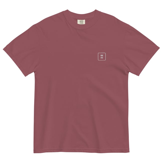 HOU CYC - Plain Men's Embroidered T-Shirt