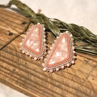 Image 2 of Pink Triangle Studs