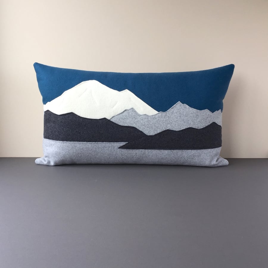 Image of Kulshan / Mt Baker from Salish Sea Landscape Cushion