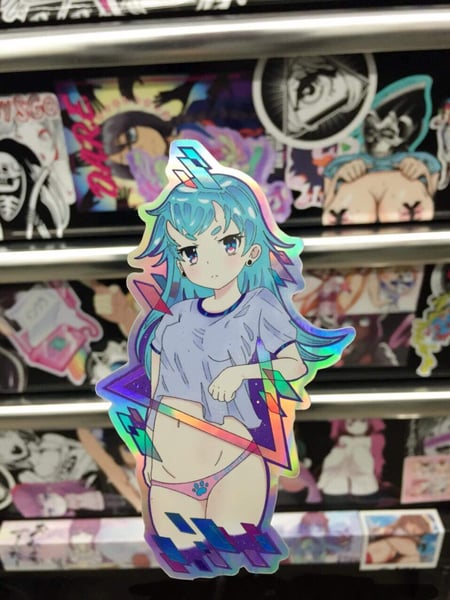 Image of Holographic Minpha-Chan Sticker