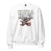 Image 3 of Ultra MAGA Make America Great Again Distressed Unisex Sweatshirt from PatriotsCo.com