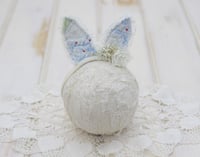 Ooak Newborn Vintage Quilted Bunny Ears Tieback #B