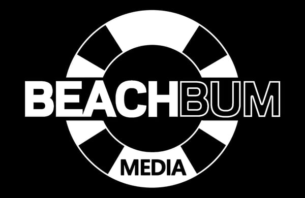 Image of White Beach Bum Media Sticker