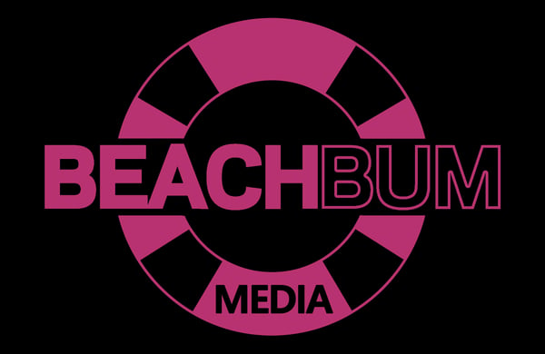 Image of Pink Beach Bum Media Sticker