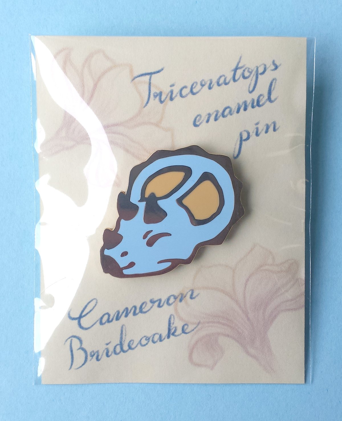 Image of Triceratops enamel pin