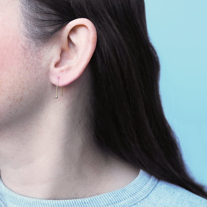 Image of Small Arc Earrings in Gold