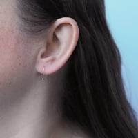Image 2 of Mini Arc Earrings Silver