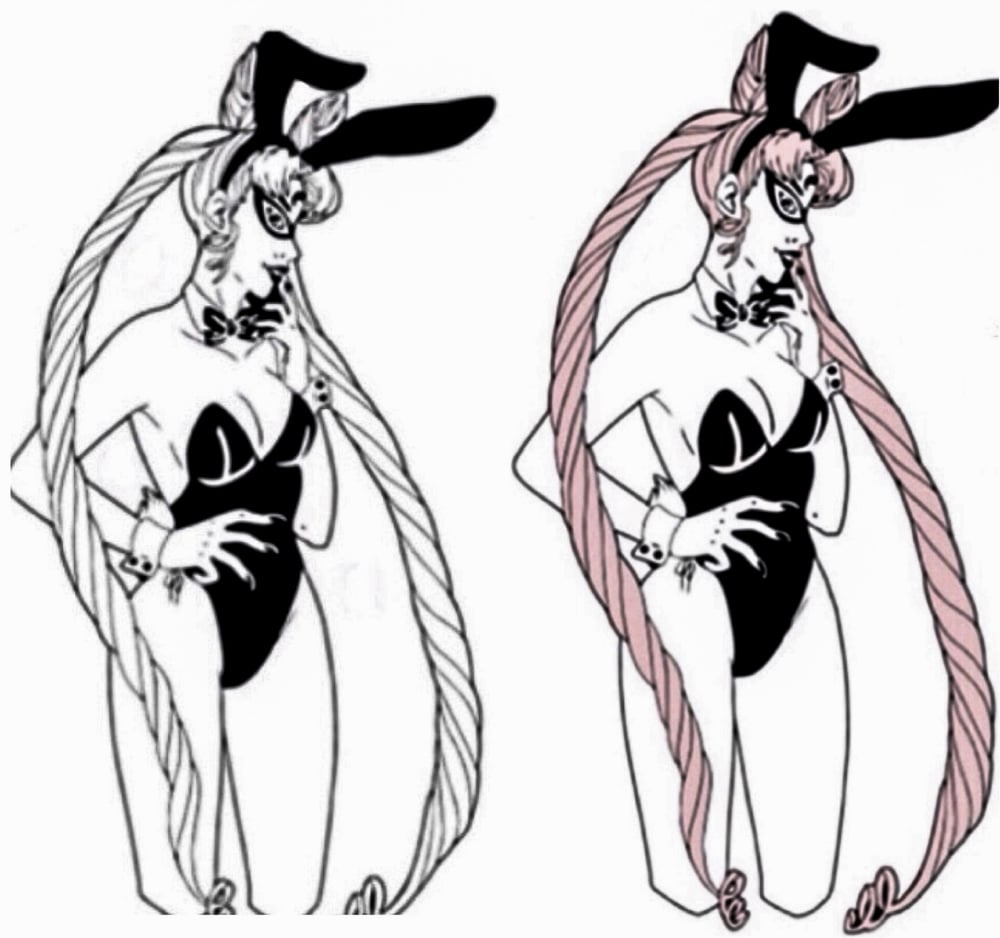 Image of Black Moon Baddie Bunny Lady
