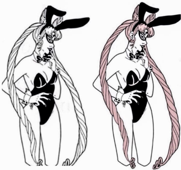 Image of Black Moon Baddie Bunny Lady