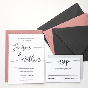 Image of Lauren Calligraphy Invitation Suite