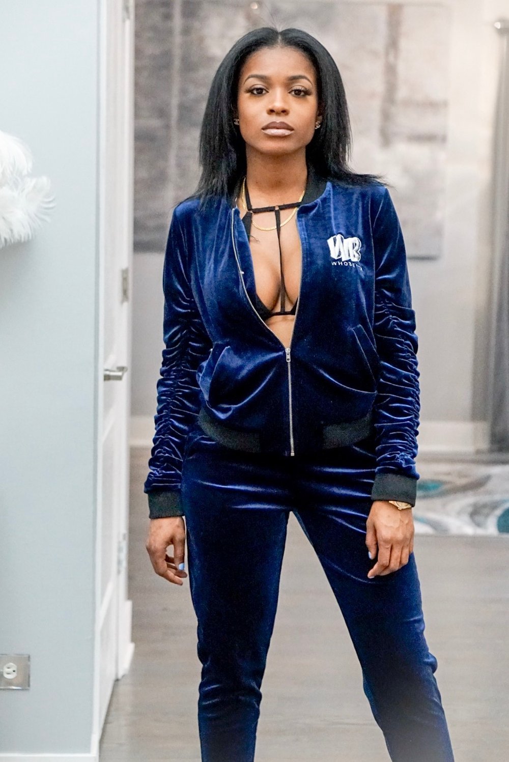 Image of Midnight Blue "Who Betta" jogger