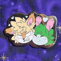 Flustered BakuDeku Enamel Pin