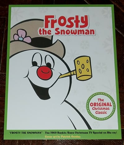 Image of FROSTY THE SNOWMAN 8.5x11 BLU-RAY COVER ART PRINT - RANKIN/BASS