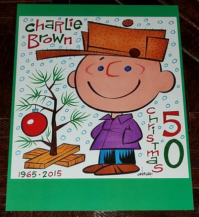 Image of CHARLIE BROWN CHRISTMAS 8.5x11 SKETCHBOOK TRIBUTE PRINT
