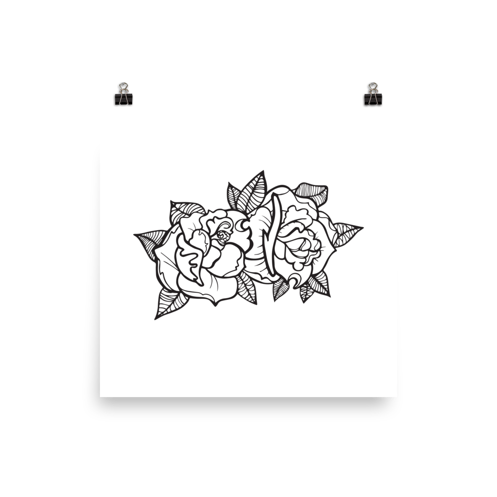 Image of Tattoo Rose Print