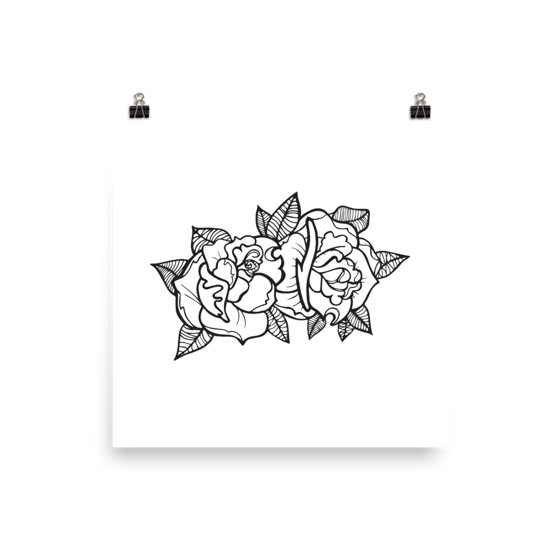 Image of Tattoo Rose Print