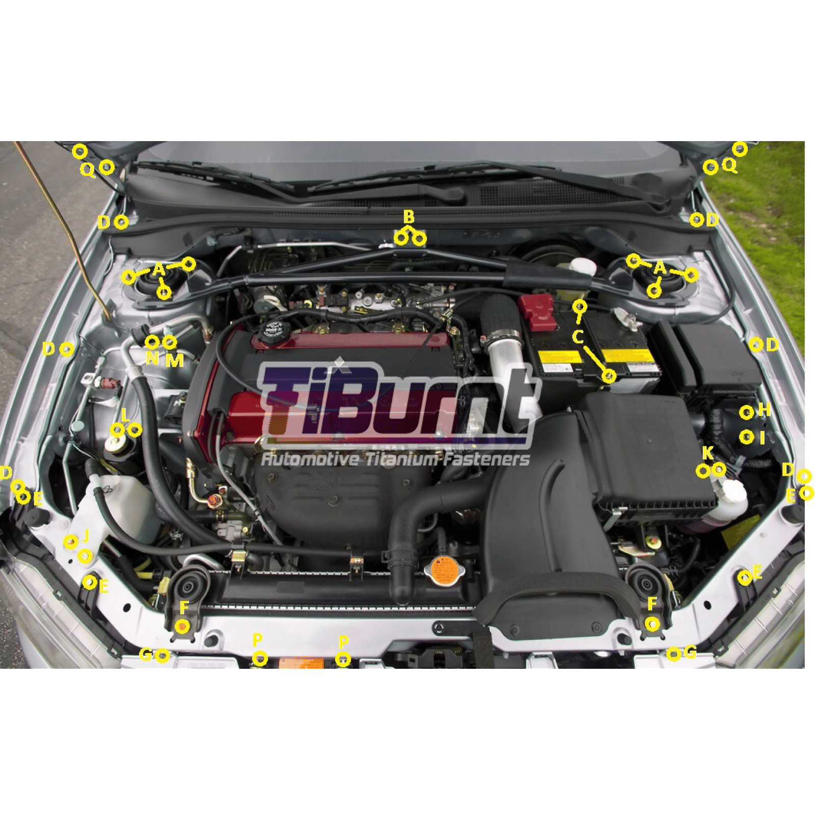 Mitsubishi Evo 8 9 Tiburnt Elite Engine Bay Kit Tiburnt