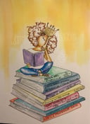 Image of Afros, Magic and Bibliophiles- "little sis reading is magical"