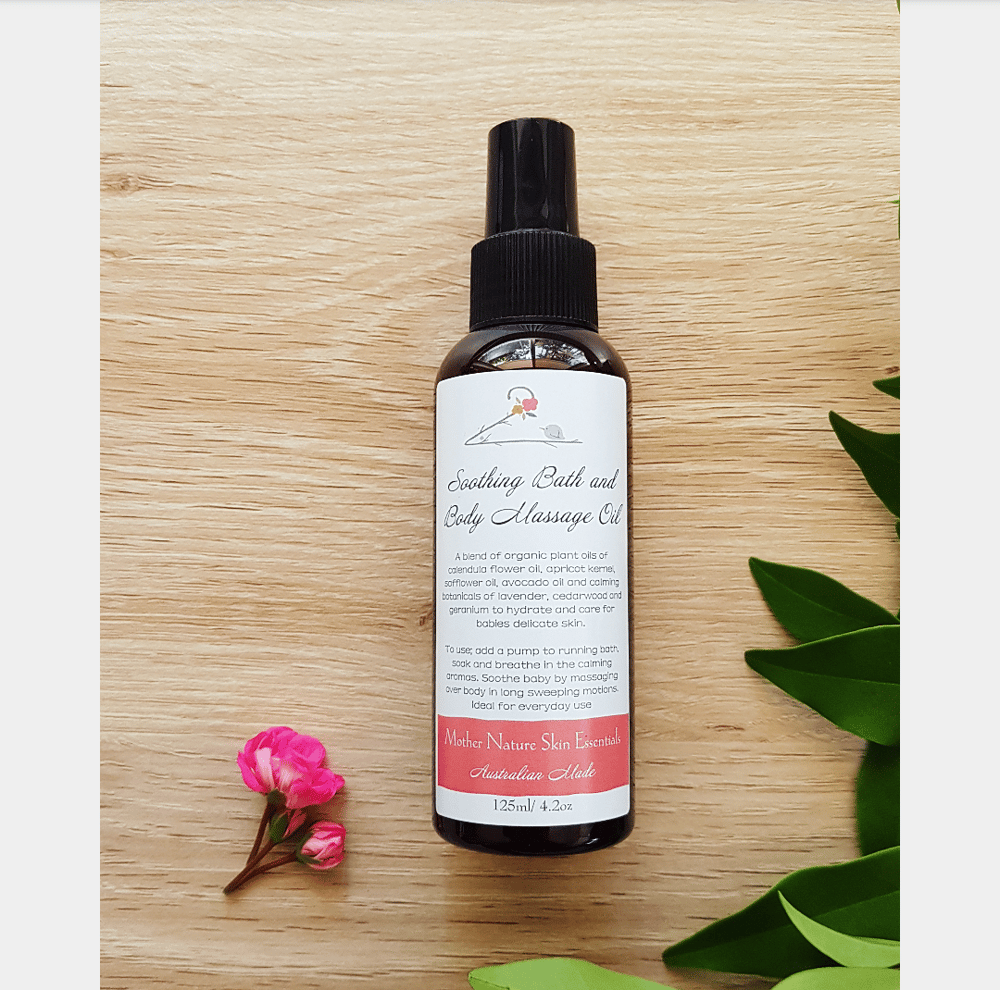 Image of Organic Bath and Body Massage Oil | Soothing All-in-one Bath & Body oil