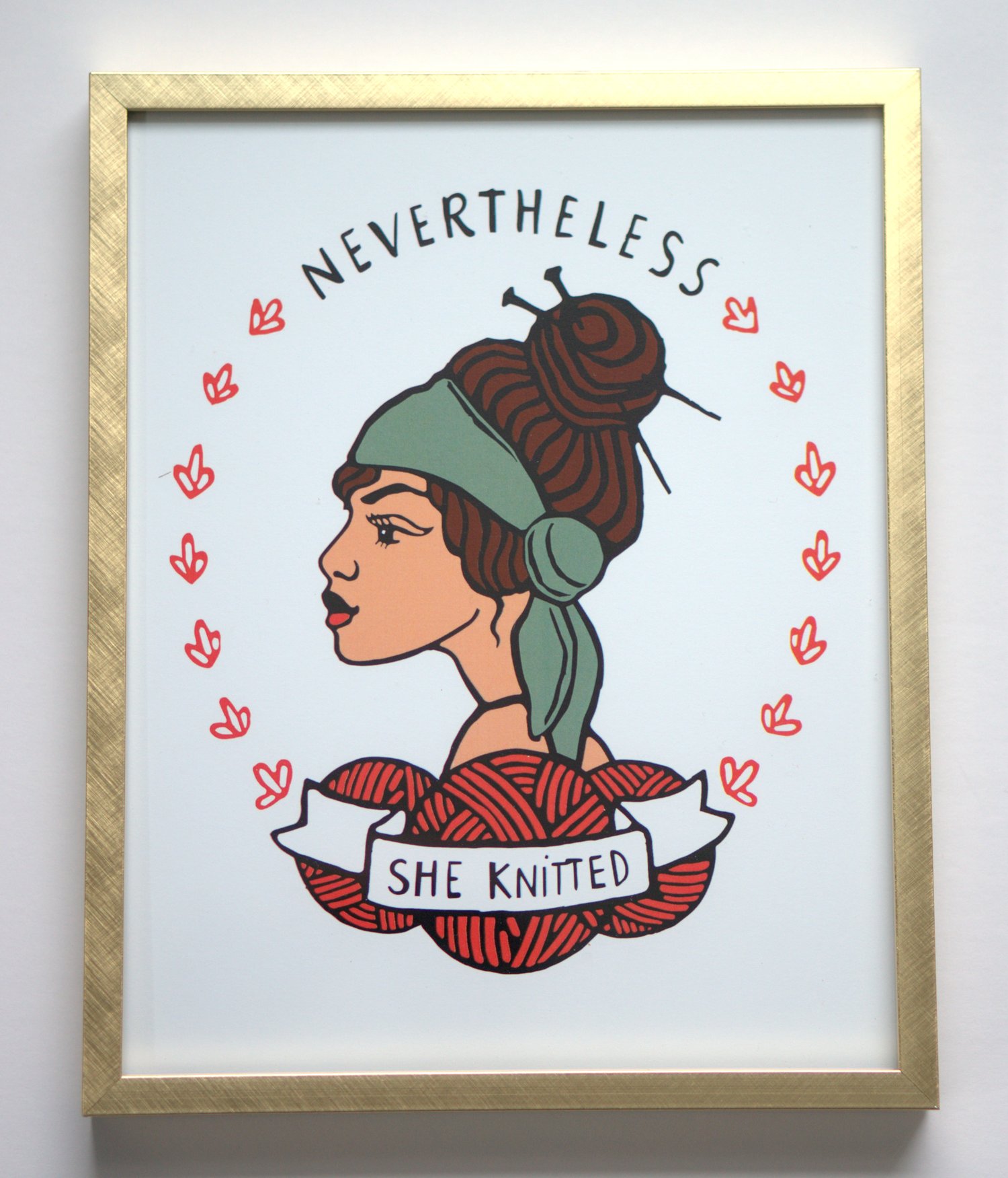 Image of Nevertheless She Knitted 8x10 Print