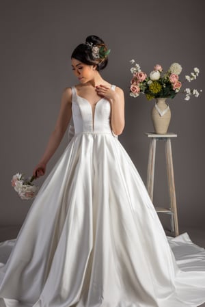 Image of Francesca-Champagne Wedding Gown