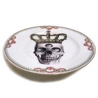 Image 2 of Third Eye King - Vintage Bhoemian Porcelain Plate - #0584