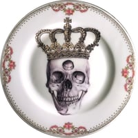 Image 1 of Third Eye King - Vintage Bhoemian Porcelain Plate - #0584