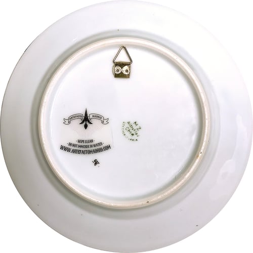 Image of Third Eye King - Vintage Bhoemian Porcelain Plate - #0584