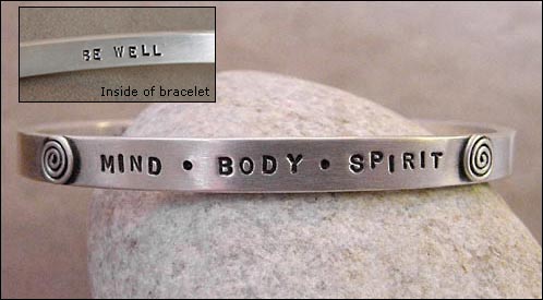Image of "Mind - Body - Spirit" Sterling Bracelet