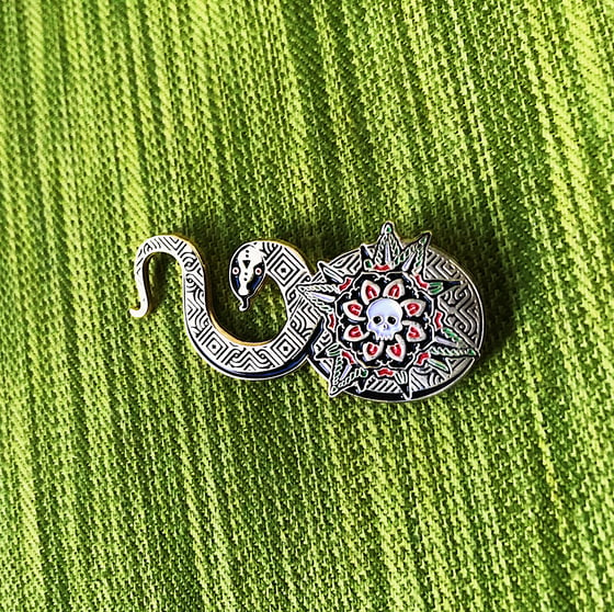 Image of SERPENT BLOSSOM PIN