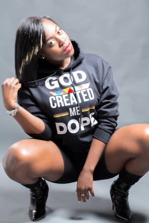 Image of God Created Me Dope Vintage Hoodie (unisex)