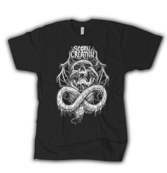 Image of Scorn of Creation - Serpent Skull Black Tee