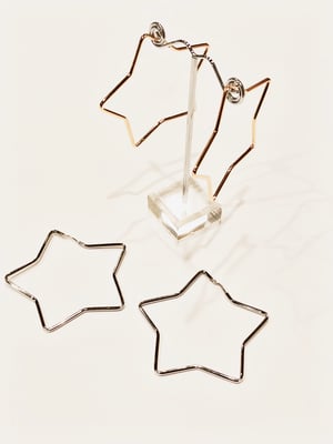 Image of 925 maxi stars earrings