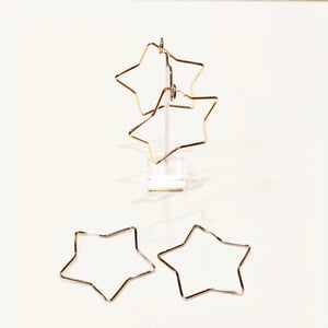 Image of 925 maxi stars earrings