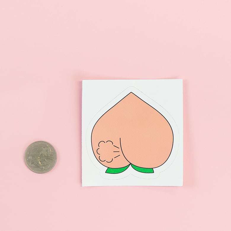Image of Peach Fluff Sticker