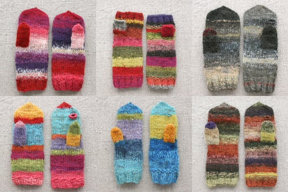 Image of Hand Knit Smartphone Mittens