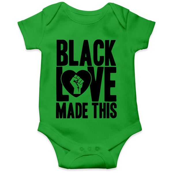 Image of Black Love Made This-Onesie Apple Green