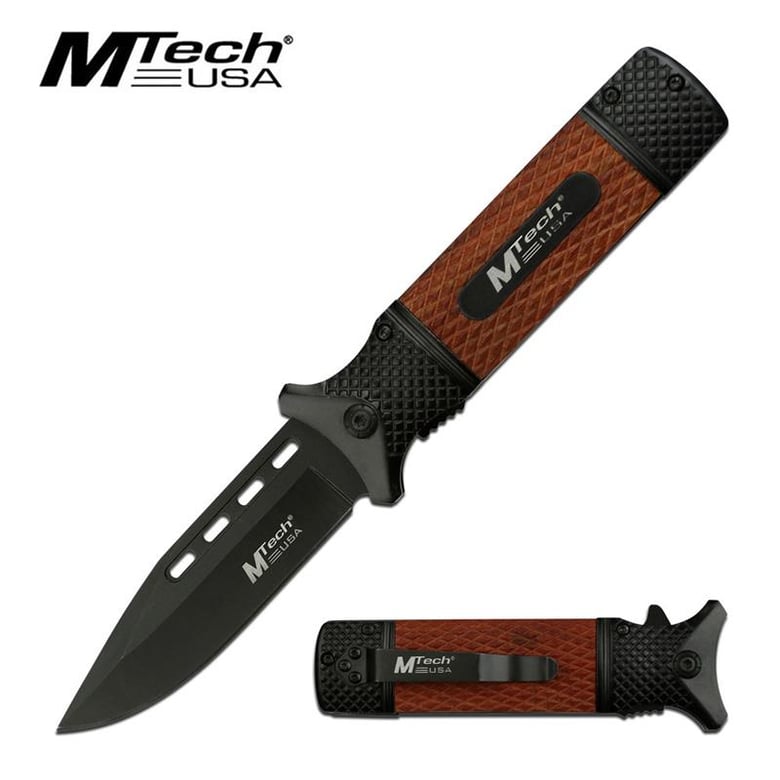 Image of Mtech USA Pakka Wood Spring Assisted Item No.: MT-A992BK