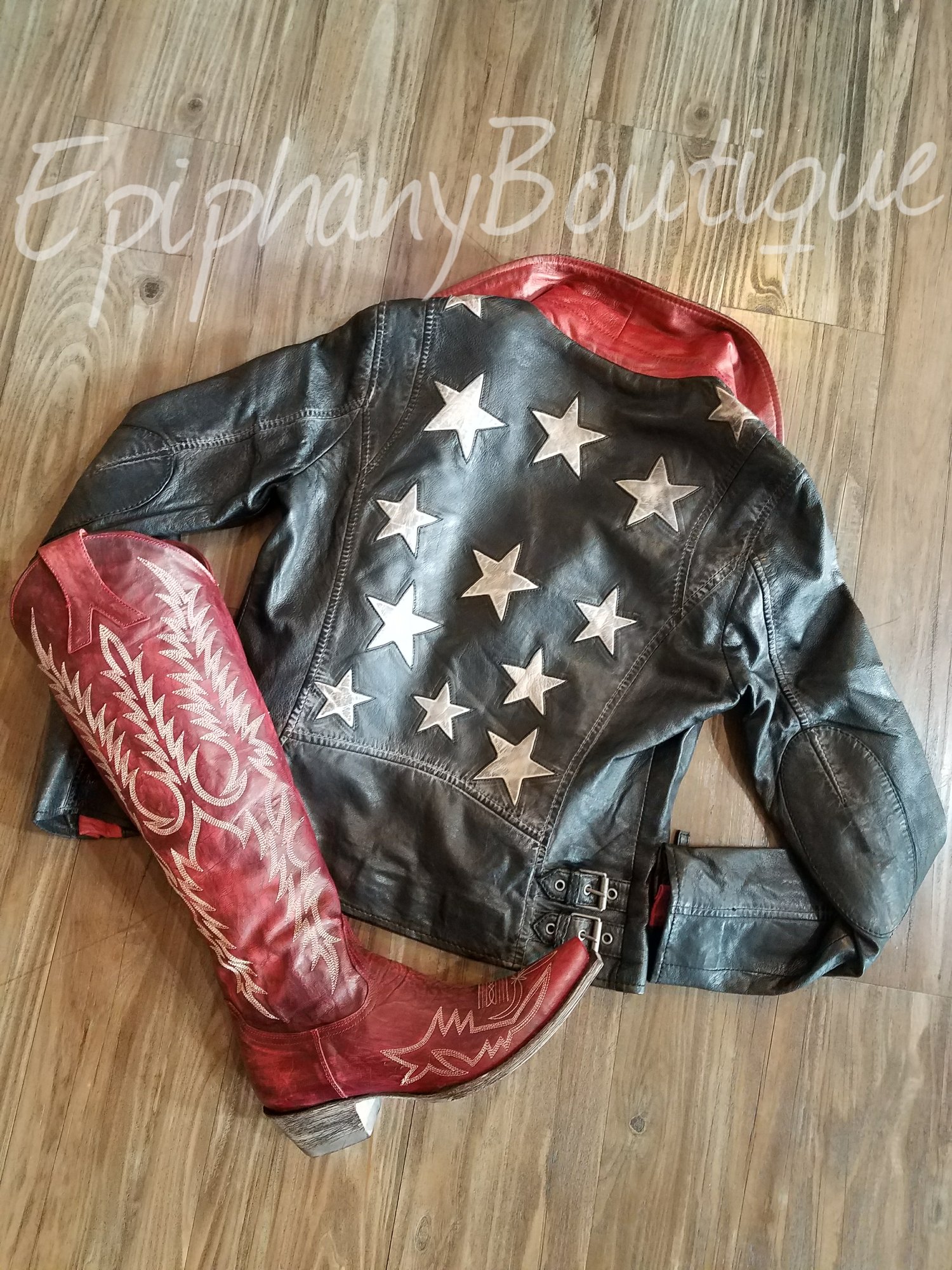 Image of The Vintage 'Stars' Leather Jacket