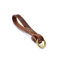 Keychain in Leather and Brass