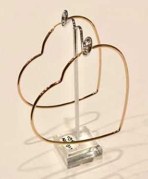 Image of 925 maxi hearts earrings