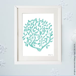 Image of Green *Tree of Life*_A4