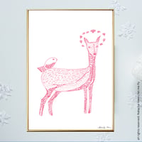 Image 1 of Pink *Bambi Bird*_A4