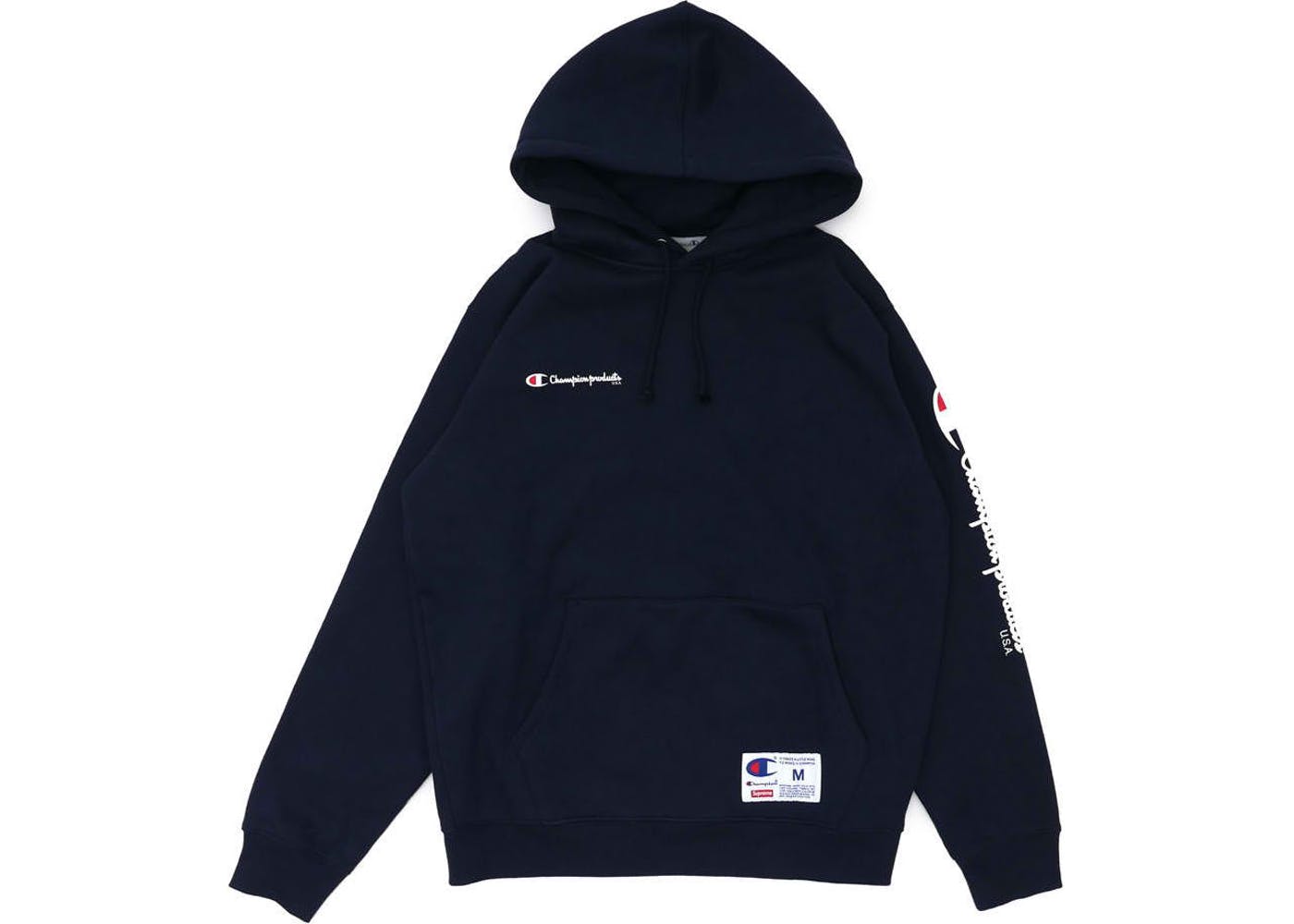 Black] Supreme x Champion Hooded Sweatshirt | GÄMBÖL