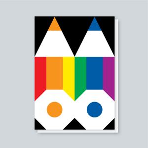 Image of Rainbow Pencils card