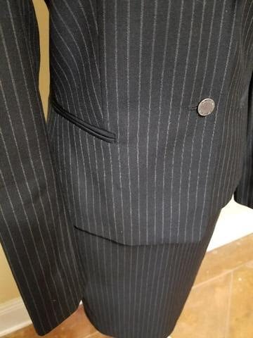 Image of Pinstripe skirt suit