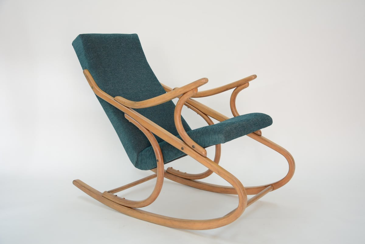 Image of Rocking Chair tchecoslovaque vert