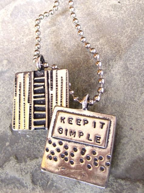 Image of "Keep it Simple" Pewter Pendant